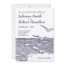 Rustieke chique strand bestemming bruiloft uitnodi