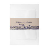 Rustieke chique strand bruiloft uitnodiging buik b uitnodigingen wikkel (Voorkant Voorbeeld)