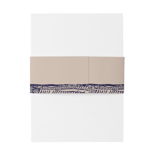 Rustieke chique strand bruiloft uitnodiging buik b uitnodigingen wikkel (Achterkant Voorbeeld)