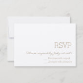 Rustieke & chique witte lint overlay | Bruiloft RS RSVP Kaartje (Achterkant)