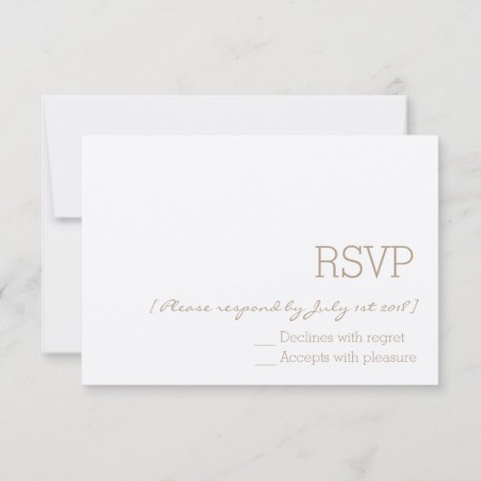 Rustieke & chique witte lint overlay | Bruiloft RS RSVP Kaartje (Achterkant)