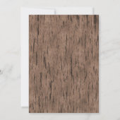 Rustieke Chocolade Rozen Hout Moderne Bruidsdouche Kaart (Achterkant)
