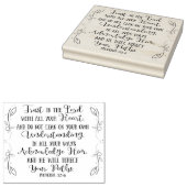 Rustieke Christelijke Bijbelverzen Typografie Rubberstempel (Gestempeld)