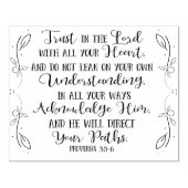 Rustieke Christelijke Bijbelverzen Typografie Rubberstempel (Afrduk)