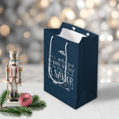 Rustieke Christelijke Kerstmis Verse Typografie Bl Medium Cadeauzakje