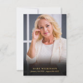 Rustieke Christelijke viering van het leven begraf Bedankkaart (Achterkant)