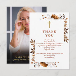 Rustieke Christelijke viering van het leven begraf Bedankkaart