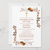 Rustieke Christelijke Viering Van Het Leven Funera Kaart (Voorkant)