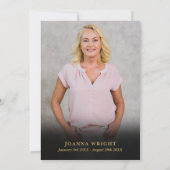 Rustieke Christelijke Viering Van Het Leven Funera Kaart (Achterkant)