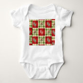 Rustieke Christmas Plaid Baby Outfit – Boerderij Romper (Voorkant)