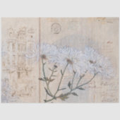 Rustieke Chrysanten Textuur Decoupage Meubelen Tissuepapier (Voorkant)