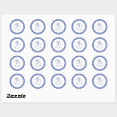 Rustieke citroen bedankt  ronde sticker (Vel)