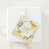 Rustieke citroen citrus boho zomer bruiloft bedankjes labels (In situ)