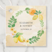 Rustieke citroen citrus boho zomer bruiloft bedankjes labels (Voorkant)