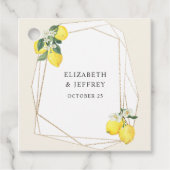 Rustieke citroen citrus boho zomer bruiloft bedankjes labels (Voorkant)