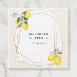 Rustieke citroen citrus boho zomer bruiloft bedankjes labels