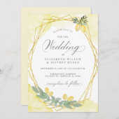 Rustieke citroen citrus boho zomer bruiloft kaart (Voorkant / Achterkant)