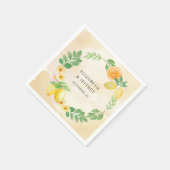 Rustieke citroen citrus boho zomer bruiloft servet (Hoek)