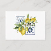 Rustieke Citroen Citrus Waterverf bruiloft Details Informatiekaartje (Achterkant)
