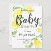 Rustieke citroen fruit bruiloft babyshower uitnodi kaart (Voorkant)