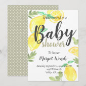 Rustieke citroen fruit bruiloft babyshower uitnodi kaart (Voorkant / Achterkant)