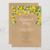 Rustieke citroenbloesem groen engagement feest kaart (Voorkant / Achterkant)