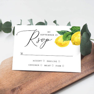 Rustieke citroenboomgaard bruiloft   Amalfi citrus RSVP Kaartje