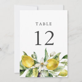 Rustieke citroenen Citrus 5x7 tafelnummer Kaarten