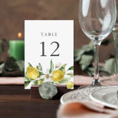 Rustieke citroenen Citrus 5x7 tafelnummer Kaarten