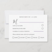 Rustieke citroenen en lavendel bruiloft RSVP (Achterkant)