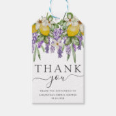 Rustieke citroenen & lavendel bruidsfeest cadeautj cadeaulabel (Voorkant)
