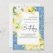 Rustieke citroenen Mediterrane verjaardag Kaart (Voorkant)