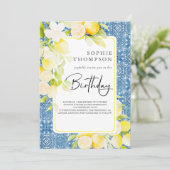 Rustieke citroenen Mediterrane verjaardag Kaart (Staand voorkant)