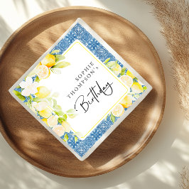 Rustieke citroenen Mediterrane verjaardag Servet