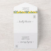 Rustieke citroenen Trouw uitnodiging alles in een (Buitenkant)