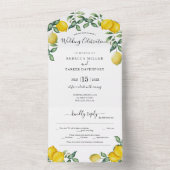 Rustieke citroenen Trouw uitnodiging alles in een (Binnen)