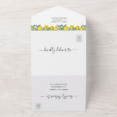 Rustieke citroenen Trouwuitnodiging alles in een All In One Uitnodiging (Buitenkant)