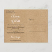 Rustieke citroenen veranderen de datum uitgestelde aankondigingskaart (Achterkant)