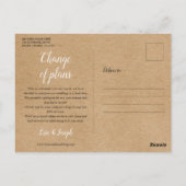 Rustieke citroenen veranderen de datum uitgestelde briefkaart (Achterkant)