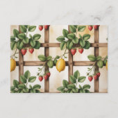 Rustieke Citrus Aardbei Luier Raffle Informatiekaartje (Achterkant)