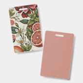 Rustieke citrus bloem zomer badge (Voor- en achterkant)