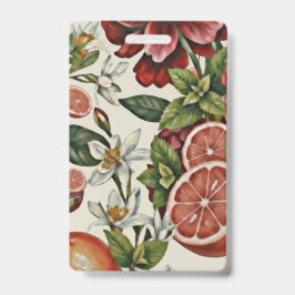 Rustieke citrus bloem zomer badge