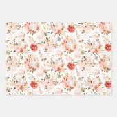 Rustieke Citrus Bloemige Waterverf Drie-pack Inpakpapier Vel (Voorkant 2)