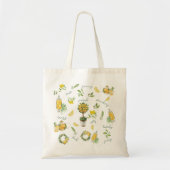 Rustieke Citrus citroen geel gepersonaliseerd Tote Bag (Voorkant)