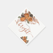 Rustieke citrus en dennenwinter vakantie servet (Hoek)