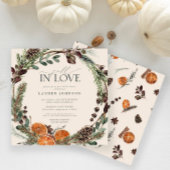 Rustieke citrus groen Herfst in liefde Vrijgezelle Kaart
