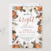 Rustieke Citrus Kerstfeest met een Lichte Sfeer Kaart (Voorkant)