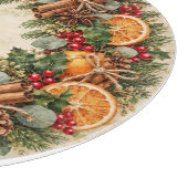 Rustieke citrus kerstkrans snijplank (Hoek)