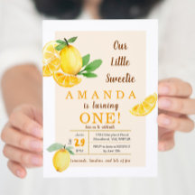 Rustieke Citrus kleine lieverd Lemon 1e Verjaardag