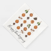 Rustieke Citrus Spice Thanksgiving Diner Party Servet (Hoek)